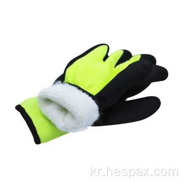 Hespax Custom Sandy Nitrile Construction Work Winter Gloves